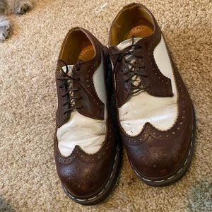 Brown tuxedo doc martins